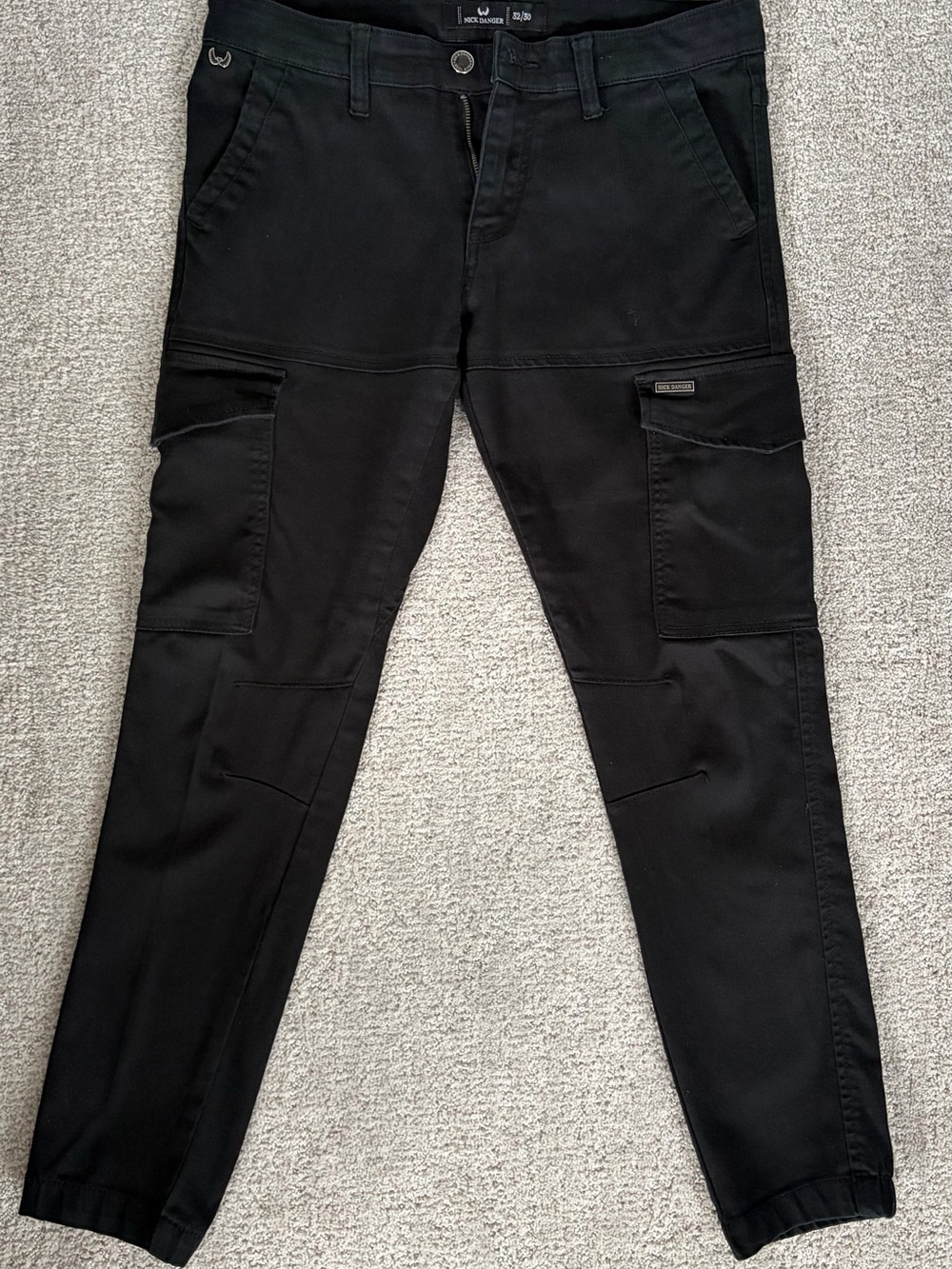 Men's Black Cargo Pants with Utility Pockets